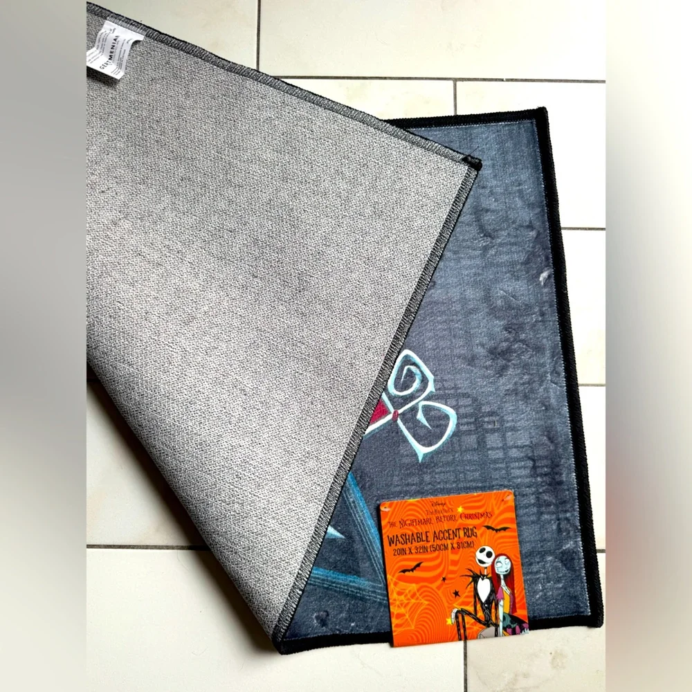 Nightmare Before Christmas Lightweight Accent Rug with Jack and Sally NWT